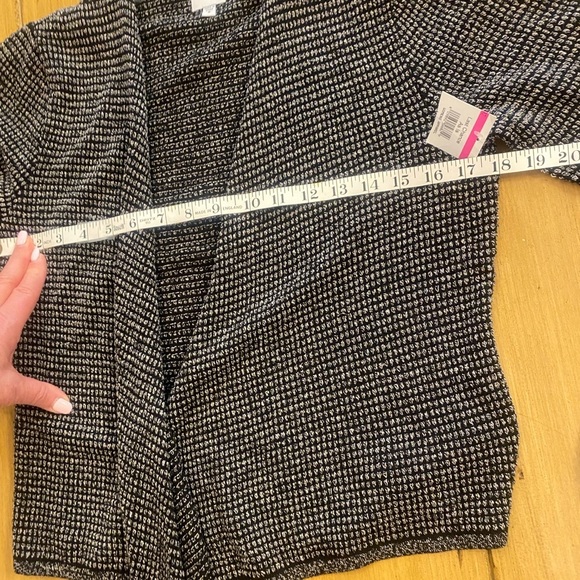 Nic & Zoe Knit Cardigan Sweater black white New size small - Picture 9 of 16